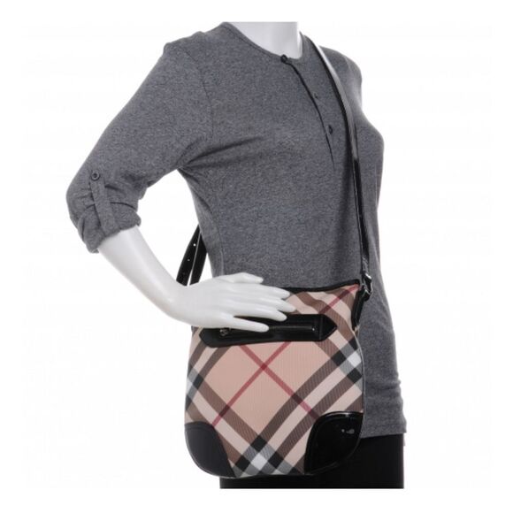 🤎BURBERRY Supernova Check Small Dryden Crossbody Bag Black - Picture 12 of 12